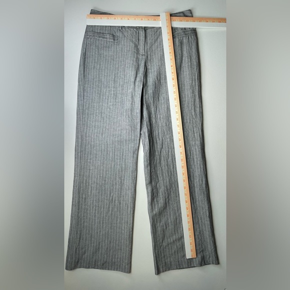 Trixie + LuLu Modern Gray Pinstriped Pants | Size 8P - Picture 8 of 10